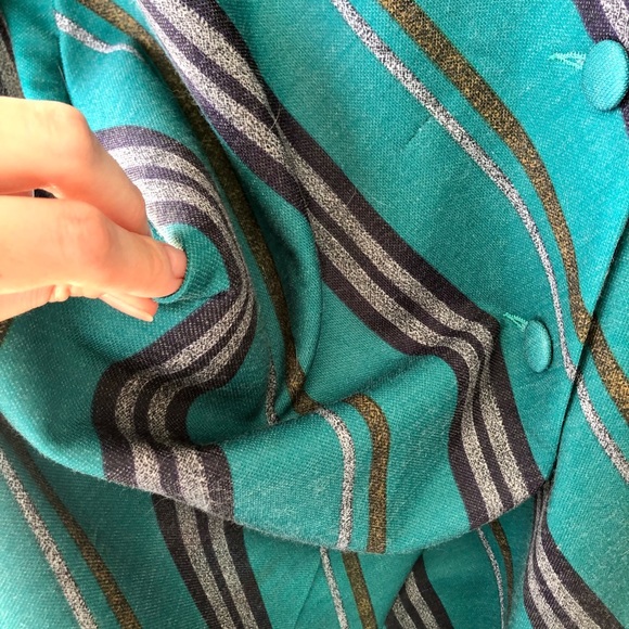 (Size 4-6) 1960s French Wool Day Dress w/ Pockets - Picture 6 of 14